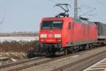 145 075-8 mit KLV gen Sden in Ringsheim am 13.02.2013