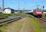 185 043-7 mit Staubwagen (Braunkohle) Nordhausen 06.06.2014