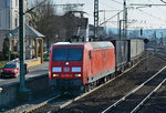 145 073-3 Güterzug durch den Bf Remagen - 16.02.2016