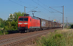 Wenig Mühe hatte 145 037 am Morgen des 23.06.16 mit ihrem gemischten Güterzug, welchen sie durch Greppin Richtung Bitterfeld zog.