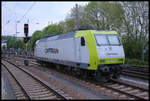 Betriebspause für die Captrain 145095-6 am 11.5.2019 im oberen Bereich des HBF Osnabrück.