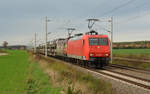 145 093 und 185 602 der Beacon Rail führten für ihren Mieter HSL am 20.10.19 einen Autozug durch Rodleben Richtung Roßlau. Der Zug startete in Aachen und war nach Decin unterwegs.