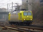 145-CL 031 von Alpha Trains rangiert in Aachen-West bei Wolken am 1.3.2012.