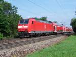 146 122 mit einer Rb nach Heidelberg am 2.6.2007 bei Sulzbach