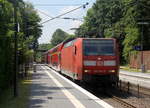 146 004-7 DB  kommt mit einem RE9 von Aachen-Hbf nach Siegen-Hbf und kommt aus Richtung Aachen-Hbf und fährt durch Aachen-Eilendorf in Richtung Köln. 
Aufgenommen vom Bahnsteig 2 in Aachen-Eilendorf. 
Bei Sommerwetter am Nachmittag vom 15.6.2019.