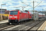 146 210-0 der DB ZugBus Regionalverkehr Alb-Bodensee GmbH (RAB | DB Regio Baden-Württemberg) als RE 4223 von Stuttgart Hbf nach Aulendorf durchfährt den Bahnhof Stuttgart-Bad Cannstatt auf