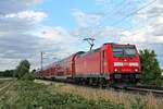 146 212-6 mit ihrer RB (Freiburg (Brsg) Hbf - Basel Bad Bf) am Abend des 02.07.2020 südlich von Buggingen.