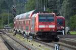 SINGEN (Hohentwiel), 19.09.2021, 146 229-0 als RE 2 (Baden-Württemberg) nach St. Georgen(Schwarzw) bei der Ausfahrt aus dem Bahnhof Singen(Hohentwiel); normalerweise wir auf dieser Linie bis Karlsruhe Hbf gefahren, aber z.Z. aufgrund von Bauarbeiten eben nur bis St. Georgen