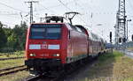 DB Regio AG - Region Südost, Fahrzeugnutzer: Elbe-Saale-Bahn, Magdeburg mit ihrer  146 012  (NVR:  91 80 6146 012-0 D-DB ) und der RB20 nach S.-Bad Salzelmen am 04.09.24 Einfahrt Bahnhof Stendal