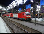 DB - Lok 91 80 6 146 115-1 mit Zug im  Hbf. Hamburg am 2024.09.16