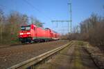 DB Regio 146 271 als RE50 in Hanau Einfahrt Nordseite am 09.03.25