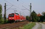 Eine der wenigen Lok-bespannten Nahverkehrszge in der Region Rhein-Neckar ist der Regionalexpress von Heidelberg nach Stuttgart.