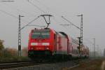 IRE 4710 (Konstanz-Karlsruhe Hbf) mit Schublok 146 237-3  Karlsruhe  am Evsig Forchheim 29.10.09