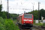 Am 24.06.2011 zieht 146 116 die RB nach Neuenburg (Baden) hier in Riegel.