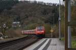 146 207-6 schiebt einen RE1 nach Mannheim Hbf.