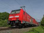 In der Nähe von Singen schiebt 146 235-7 den in Konstanz gestarteten IRE 4714 nach Karlsruhe (31.05.2015).