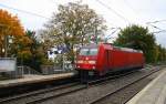 146 282 DB kommt als Lokzug aus Dortmund-Hbf nach Aachen-Hbf und fährt durch Aachen-Schanz in Richtung Aachen-Hbf. 
Bei Sonne und Wolken am Nachmittag vom 23.10.2015.