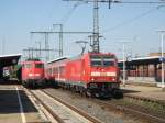 Die Br.146 219-1 mit zwei ausgefahrenen Stromabnehmern, dieser zug fuhr nach Stuttgart Hbf.