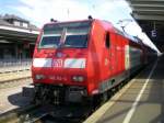 146 114-4 steht mit RE nach Basel Bad BF zur Abfahrt in  Offenburg  bereit!!! 22.06.08