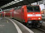 146 030-2 mit NRW-Express abfahrtsbereit in Aachen Hbf. (21.12.2008)