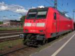 Nahverkehrszug wartet in Emmerich auf die Rckfahrt nach Koblenz HbF (25.7.2009)