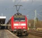 146 016-1 an ihrer Endstation Minden(Westf) am 4.1.2007