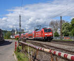 146 222 ist mit IRE 4215 auf dem Weg nach Lindau am Bodensee.(Göppingen 20.5.2017).