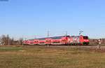 146 229-0  Europapark Rust  und 146 236-5  Triberg/Schwarzwaldbahnerlebnispfad  mit dem RE 4723 (Karlsruhe Hbf-Radolfzell) bei Pfohren 27.11.20