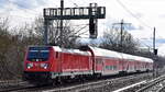 DB Regio AG - Region Nordost mit   147 007  [NVR-Nummer: 91 80 6147 007-9 D-DB] und dem RE 3 nach Stralsund Hbf.