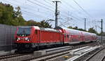 DB Regio AG - Region Nordost, Fahrzeugnutzer: Regionalbereich Berlin/Brandenburg, Potsdam mit ihrer   147 003  [NVR-Nummer: 91 80 6147 003-8 D-DB] und der RB 24 nach Eberswalde am 07.10.24 Höhe