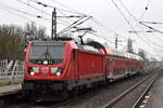 DB Regio AG - Region Nordost, Fahrzeugnutzer: Regionalbereich Berlin/Brandenburg, Potsdam mit ihrer  147 015  ( NVR:  91 80 6147 015-2 D-DB ) mit der RB 24 nach Eberswalde bei der Einfahrt im Bahnhof Berlin Hohenschönhausen, 16.01.25