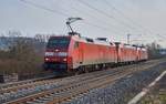 152 013-8 u.185 067-6 u.152 093-1 sind als Lokzug in Richtung Würzburg unterwegs,gesehen am 07.02.2018 bei Würzburg/Süd.