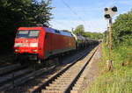 152 120-2 DB kommt mit einem Kesselzug aus  Burghausen-Wackerwerk(D) nach  Antwerpen-Noord/Verb.Adp(B) und kommt aus Köln-Süd,Köln-West,Köln-Ehrenfeld,Kerpen,Horrem,Buir,Merzenich,Düren,Langerwehe,Eschweiler-Hbf,Stolberg-Hbf(Rheinland) und fährt durch Aachen-Eilendorf in Richtung Aachen-Rothe-Erde,Aachen-Hbf,Aachen-Schanz,Aachen-West. Aufgenommen vom Bahnsteig 2 in Aachen-Eilendorf. 
Bei Sommerwetter am Abend vom 16.7.2018.