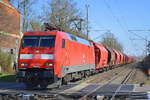 DB Cargo AG [D] mit  152 154-1  [NVR-Nummer: 91 80 6152 154-1 D-DB] und Kalizug am 25.03.20 Bf. Wellen (Magdeburg).