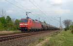 152 062 schleppte am 03.05.20 durch Greppin Richtung Dessau.