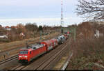 EZ mit 152 029-5 (Siemens ES64F) unterwegs in Leipzig-Connewitz Richtung Böhlen(Leipzig).