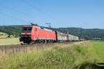 152 031-1 gesehen am 25.06.2024 mit einem Güterzug bei Reilos.