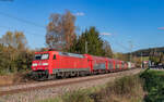 152 055 mit dem EZ 52054 (Villingen - Kornwestheim Rbf) bei St.Georgen 29.10.24