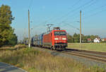 152 076 führte am 20.10.24 einen leeren Kohlezug durch Wittenberg-Labetz Richtung Falkenberg(E). Gruß an den Fahrer!