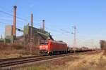 152 112-9 (DB) mit einem Güterzug in Bottrop Welheim, 3. März 2025