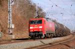 152 071 fhrt am 27.02.10 durch Eilenburg Richtung Leipzig.