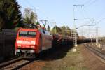 152 023 mit einem Gterzug in Braunschweig Weddel am 21.03.2010