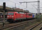 Lokzug bestehend aus 152 100-4, 155 223-1 und 145 097-2. Berlin Lichtenberg den 12.06.2010