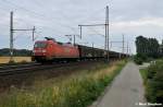 152 056-8 war mit einem Hbils-Zug gen Wnstorf unterwegs (06.08.10 Dedensen-Gmmer)