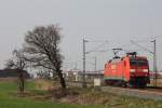 152 123 fuhr am 24.3.12 als Lz durch Neuss-Allerheiligen.Die Lok war auf dem Weg nach Neuss-Nievenheim,wo sie spter den  Nievenheimer  bernahm.