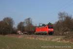 152 031-1 (DB Schenker) mit einem Güterzug in Ratingen Lintorf, 8. März 2014