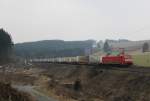 152 146-7 zu sehen in Steinbach am Wald mit dem DB Schenkerzug am 21.03.15.