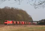 152 075 mit GC 62242 (Zielitz–Hamburg Hohe Schaar) am 28.03.2012 zwischen Radbruch und Winsen (Luhe)