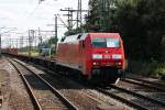 152 089-9 mit einem Containerzug am 13.08.2014 in Hamburg Harburg gen Waltershof.