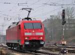 DB 152 056-8 beim rangieren am 23.01.2016 im GBF Aachen